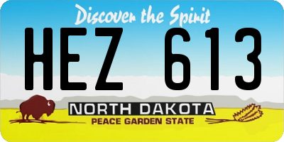 ND license plate HEZ613