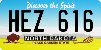 ND license plate HEZ616