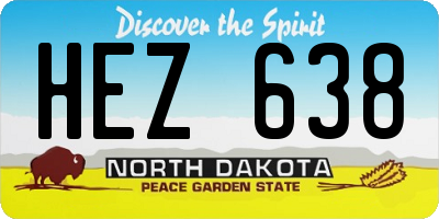 ND license plate HEZ638