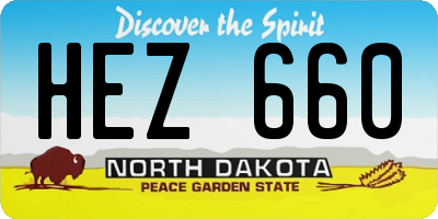 ND license plate HEZ660