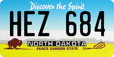 ND license plate HEZ684