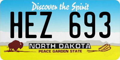 ND license plate HEZ693