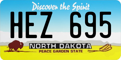 ND license plate HEZ695