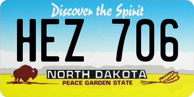 ND license plate HEZ706