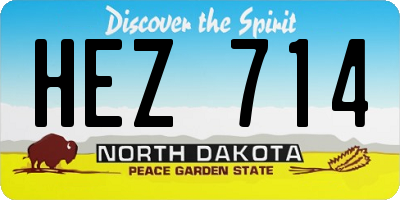 ND license plate HEZ714