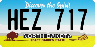 ND license plate HEZ717