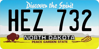 ND license plate HEZ732