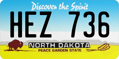 ND license plate HEZ736