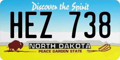 ND license plate HEZ738