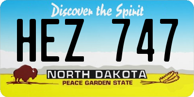 ND license plate HEZ747