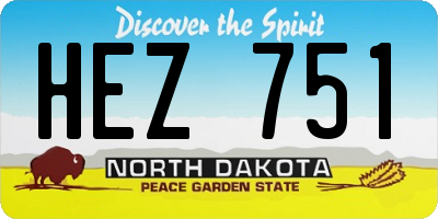 ND license plate HEZ751