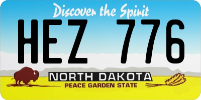 ND license plate HEZ776