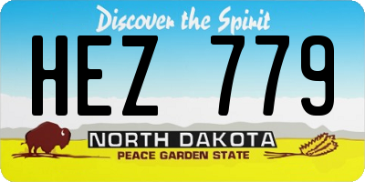 ND license plate HEZ779