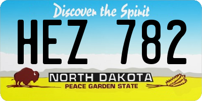 ND license plate HEZ782