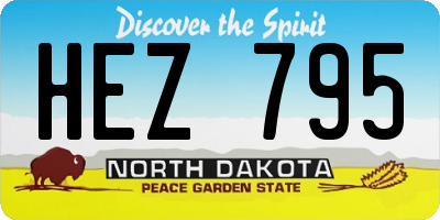 ND license plate HEZ795