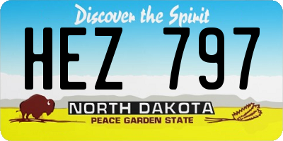 ND license plate HEZ797