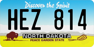 ND license plate HEZ814