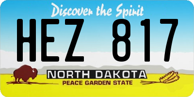 ND license plate HEZ817