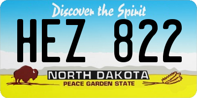 ND license plate HEZ822