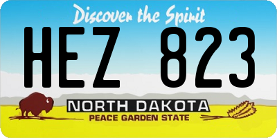 ND license plate HEZ823