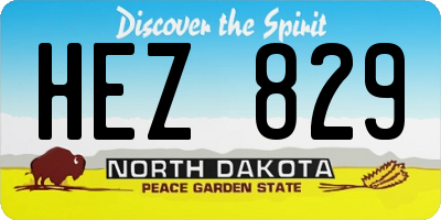 ND license plate HEZ829