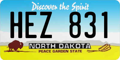 ND license plate HEZ831