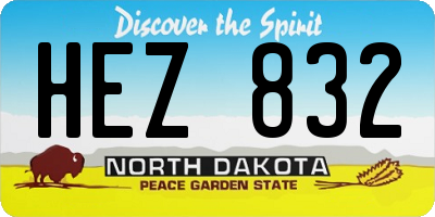 ND license plate HEZ832