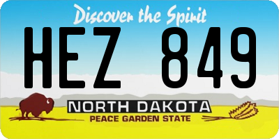 ND license plate HEZ849