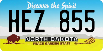 ND license plate HEZ855