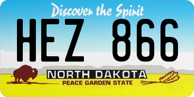 ND license plate HEZ866