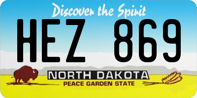 ND license plate HEZ869