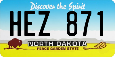 ND license plate HEZ871