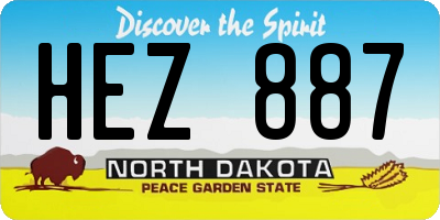 ND license plate HEZ887