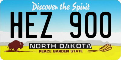 ND license plate HEZ900