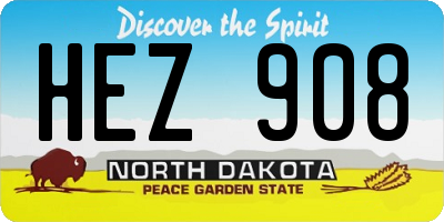 ND license plate HEZ908