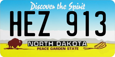 ND license plate HEZ913
