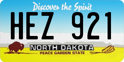 ND license plate HEZ921