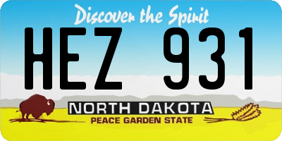 ND license plate HEZ931