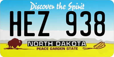 ND license plate HEZ938
