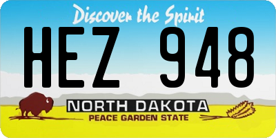 ND license plate HEZ948