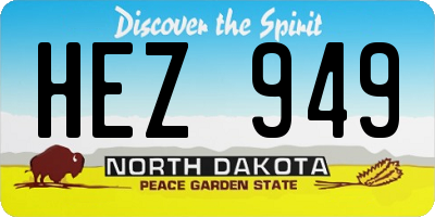 ND license plate HEZ949