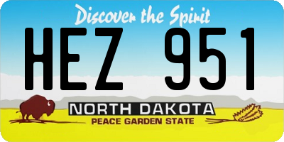 ND license plate HEZ951
