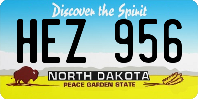 ND license plate HEZ956