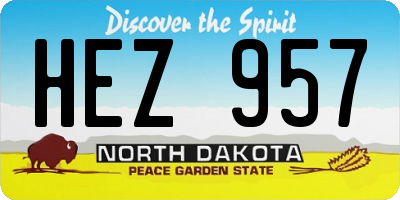 ND license plate HEZ957