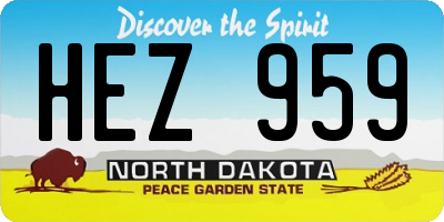 ND license plate HEZ959