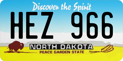 ND license plate HEZ966