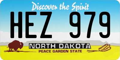 ND license plate HEZ979