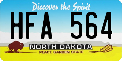 ND license plate HFA564