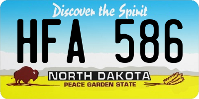 ND license plate HFA586