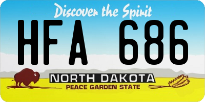 ND license plate HFA686